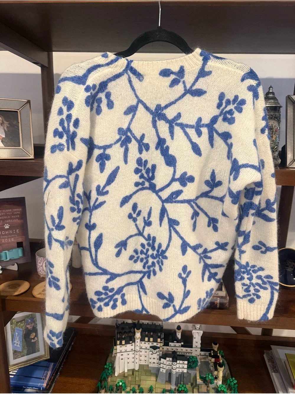 Sezane Pelagie Jumper Ecru/Blue